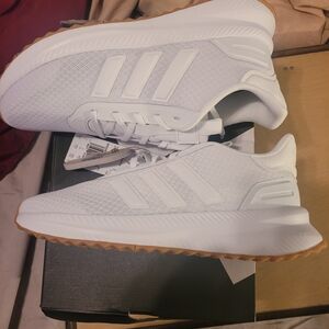 Adidas White Sneakers with Gum Sole